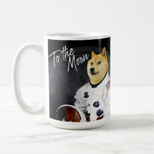 Dogecoin Astronaut zum Mondblocker HODL Kaffeetasse