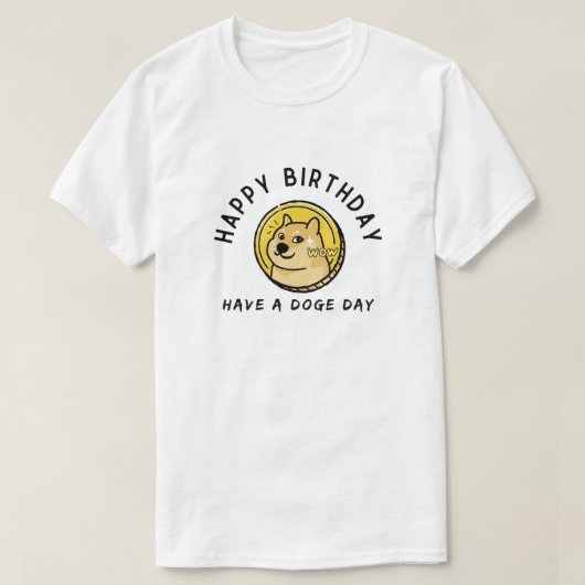Dogecoin Birthday Geschenk Crypto Investor Meme De T-Shirt (Design vorne)