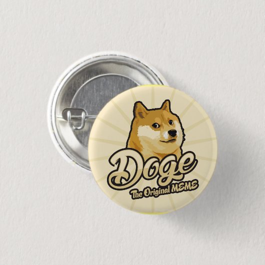 Dogecoin Button Abzeichen (Vorne & Hinten)