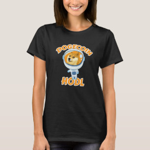 Dogecoin Crypto Big Head Dog Kryptowährung Niedlic T-Shirt