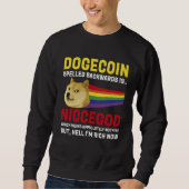 Dogecoin Crypto Meme Dogecoin Backwards  Cryptocur Sweatshirt (Vorderseite)
