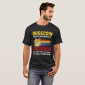 Dogecoin Crypto Meme Dogecoin Backwards  Cryptocur T-Shirt (Vorne ganz)