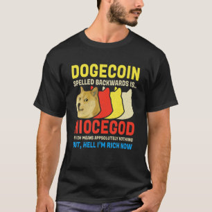 Dogecoin Crypto Meme Dogecoin Funny Cryp rückwärts T-Shirt