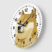 Dogecoin Dock an den Mondmarkt Crypto Hodl Große Wanduhr (Winkel)