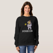 Dogecoin - Docken an den Mondkrypto Doge Meme Sweatshirt (Vorne ganz)