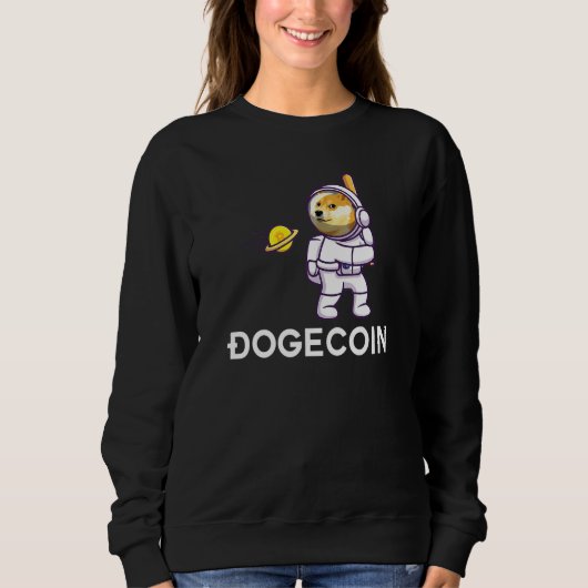 Dogecoin - Docken an den Mondkrypto Doge Meme Sweatshirt (Vorderseite)