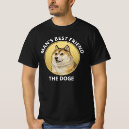 Dogecoin Dog Personalisiert Black T-Shirt