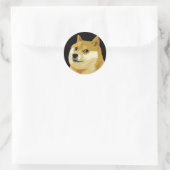 Dogecoin Doge Day to Moon Stock Market Crypto Runder Aufkleber (Tasche)