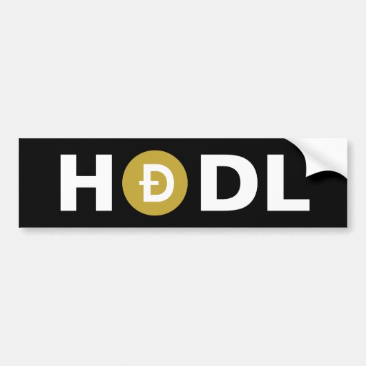 Dogecoin (DOGE) HODL Autoaufkleber (Vorne)