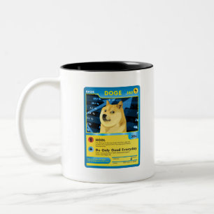 Dogecoin DOGE Hodl Meme Funny Crypto Geschenk Zweifarbige Tasse