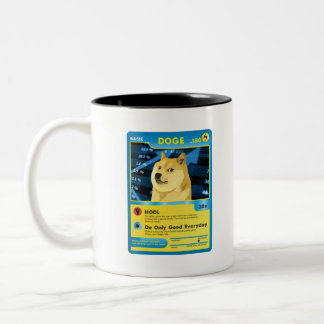 Dogecoin DOGE Hodl Meme Funny Crypto Geschenk Zweifarbige Tasse