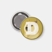 Dogecoin DOGE Magnet (Vorderseite/Rückseite)