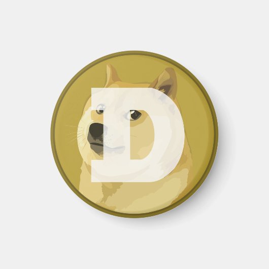 Dogecoin DOGE Magnet (Vorne)
