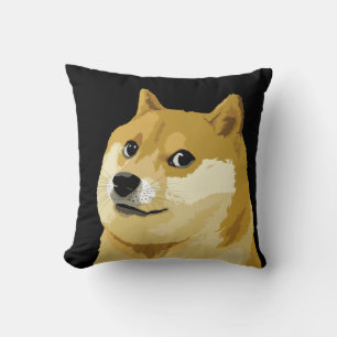 Dogecoin Doge Tag zum Mondmarkt Krypto Kissen