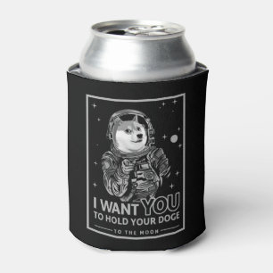 Dogecoin Doge Wollte ich dich zum Mondkrypto Funny Dosenkühler