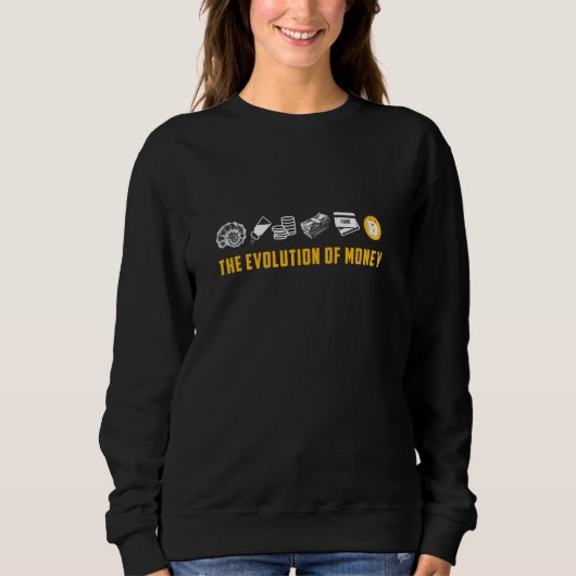 Dogecoin Evolution des Geldes Blockchain Kryptowäh Sweatshirt (Vorderseite)