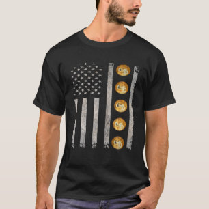 Dogecoin-Fahne Dogecoin-Münze Männer Frauen T-Shirt