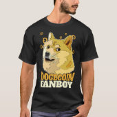 Dogecoin Fanboy Doge und Crypto T-Shirt (Vorderseite)