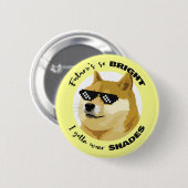 Dogecoin Future Sonnenbrille Börse Crypto Button (Vorne & Hinten)