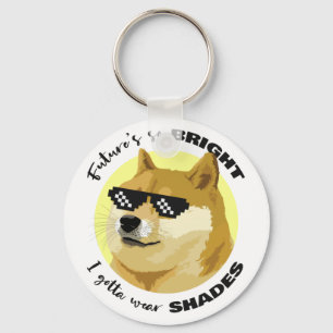 Dogecoin Future Sunglasses Börsenkrypto Schlüsselanhänger