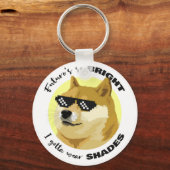 Dogecoin Future Sunglasses Börsenkrypto Schlüsselanhänger (Vorderseite)