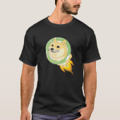 Dogecoin-Hert zum Mond-Münzdock Männer Frauen ster T-Shirt (Vorderseite)
