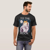 Dogecoin Hund Astronaut zum Mond Blockchain Hund T-Shirt (Vorne ganz)