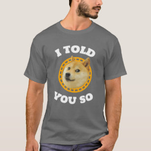 Dogecoin Hund auf dem Mond Kryptowährung T-Shirt
