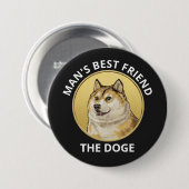 Dogecoin Hund Personalisiert Button (Vorne & Hinten)