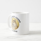 Dogecoin Hund Personalisiert Kaffeetasse (Vorderseite Links)