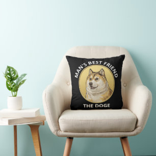 Dogecoin Hund Personalisiert Kissen