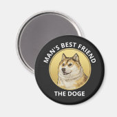 Dogecoin Hund Personalisiert Magnet (Vorderseite/Rückseite)