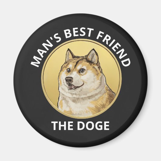 Dogecoin Hund Personalisiert Magnet (Vorne)