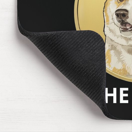 Dogecoin Hund Personalisiert Mousepad (Ecke)