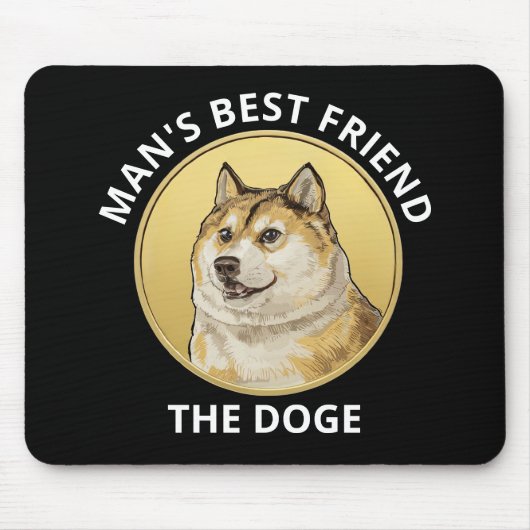 Dogecoin Hund Personalisiert Mousepad (Vorne)
