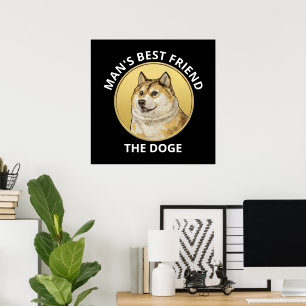 Dogecoin Hund Personalisiert Poster