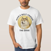 Dogecoin Hund Personalisiert weiß T-Shirt (Vorderseite)
