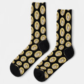 Dogecoin Hund  Socken (Linkes Detail)