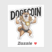 Dogecoin-Hundeschleifer Aufkleber (Blatt)