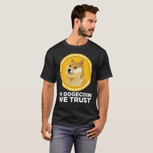 Dogecoin in Dogenmünze vertrauen wir T-Shirt (Vorne ganz)