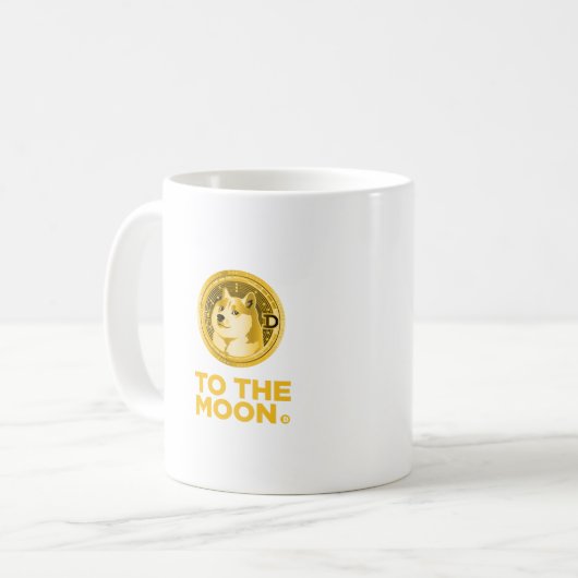 DOGECOIN KAFFEETASSE (Vorderseite Links)