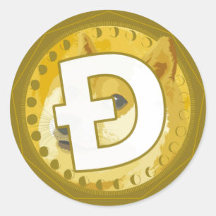 Dogecoin-Kryptowährung Klassischer Rundaufkleber Runder Aufkleber