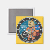 Dogecoin-Magnet Magnet (Vorderseite/Rückseite)