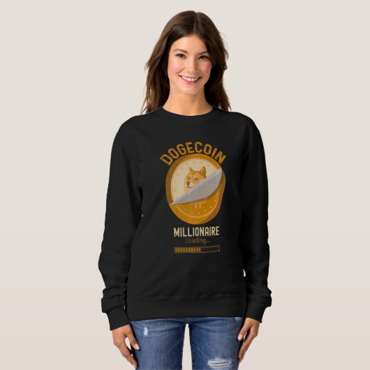 Dogecoin Millionaire Loading Crypto Cryptocurrency Sweatshirt (Vorne ganz)