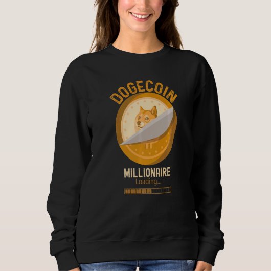 Dogecoin Millionaire Loading Crypto Cryptocurrency Sweatshirt (Vorderseite)