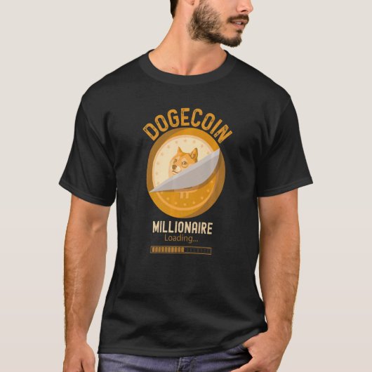 Dogecoin Millionaire Loading Crypto Cryptocurrency T-Shirt (Vorderseite)