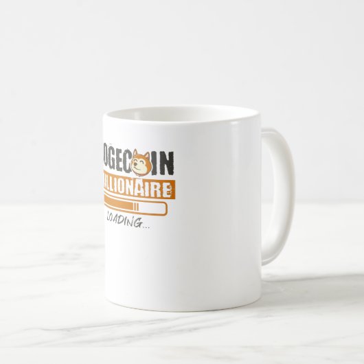 Dogecoin Millionaire Loading Krypto Funny Kaffeetasse (VorderseiteRechts)