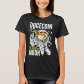 Dogecoin To The Moon Astronaut Doge Shiba T-Shirt (Vorderseite)