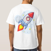 Dogecoin To The Moon Rocket Man Space Doge Crypto T-Shirt (Rückseite)