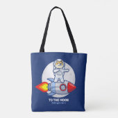 Dogecoin To The Moon Rocket Man Space Doge Crypto Tasche (Rückseite)
